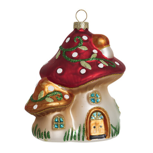 Домик /Грибочки на полянке/ (стекло) 9,5х7,5х11 см