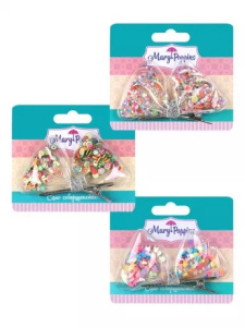 Зажим для волос /Радужный бантик/ 11 см.