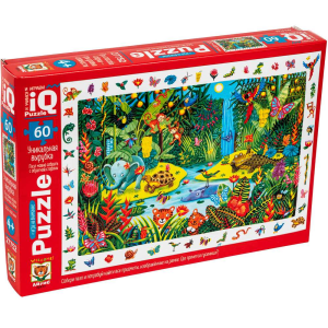 IQ Пазл с развивающей игрой 60 эл. Яркие джунгли 4+