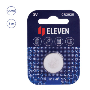 Батарейка Eleven CR2025 литиевая, BC1