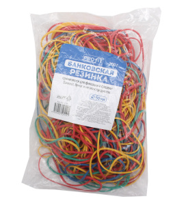 TM/Profit/Банковская резинка 60мм цветная (БР-2519) 200г в упаковке