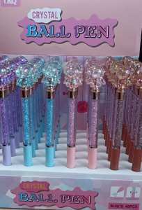 Ручка шариковая с насадкой /Космонавт/ автоматическая, цв. синий