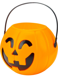 Ведро пластиковое. Тыква для подарков 17 см КРК-7324