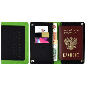 Органайзер-обложка д/документов арт.45296/30 ФЕТР САЛАТОВ.+/СОФТ-ТАЧ/ ЧЕРНЫЙ (156х112мм, 2 осн. отде