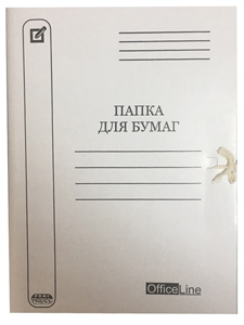 Папка с завязками мелованная-1 (ПО-4829), 280г/м2, белая