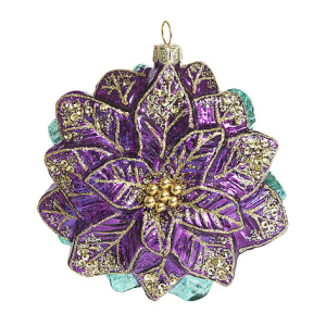 Пуансеттия пурпурная (стекло) 10х5,5х11 см