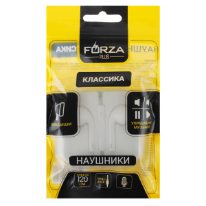 FORZA Наушники проводные вкладыши Классика, (10702070/170524/3178015, Китайская Народная Республика)