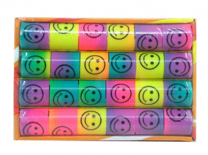 Пружинка-радуга /ЦВЕТНЫЕ СМАЙЛЫ/ (24 шт в ш/б) (арт. 100973950) кратно 24