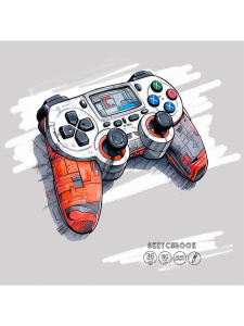 Скетчбук для маркеров, 215х215, 36л, ИГРОВЫЕ АТРИБУТЫ (36-0103) 80гм2, КБС, обл. мат.ламин