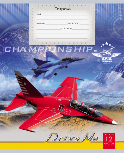 TМ/Profit/Тетрадь ЛИНИЯ 12л. МИКС.м-69 (12-3445) (обл.- картон-хромэрзац, второй блок), 10 диз.