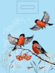 Пакет полиэтиленовый вырубной Снегири (36.5х48 см) 50мкм ПКП-0586