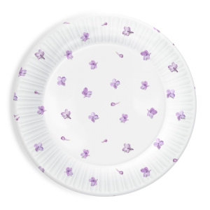 Набор бумажных тарелок Сирень, 6 шт d=180 мм