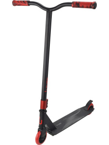 Самокат трюковый STUNT (колеса PU 100мм, 66х11х82см, до 80кг) черный с красным (Арт.СМК-1874)