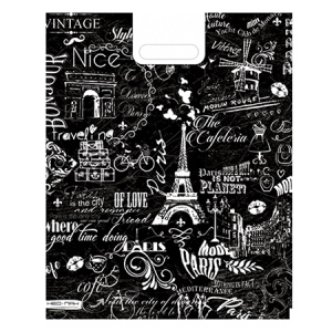 Пакет полиэтиленовый вырубной Париж винтаж  37х46 НФ-00004749