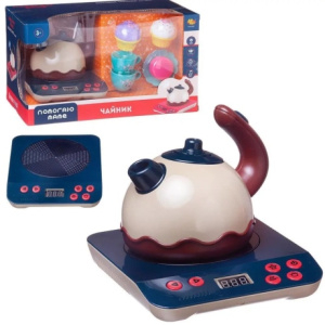 Игровой набор Чайник на батарейках, посуда, аксессуары