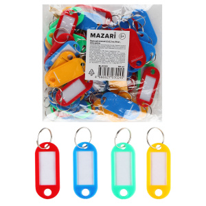 Бирка для ключей, с металлическим кольцом и бумажной вставкой, защищённой слоем пластика, размер 5.2