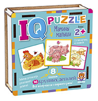 IQ Пазл деревянный. Мамины малыши 2+