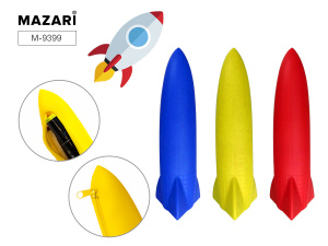 Пенал ROCKET силиконовый, размер 21 х 6 см, на молнии, ОПП-пакет