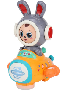 Интерактивная игрушка /Заяц/  (21,8*14,5*15,8 см, свет, звук, в коробке) (арт.3044128)