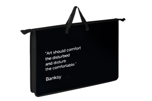 Папка д/труда с 2 ручками А3 широкая АРТформат КОМФОРТ ИСКУССТВА 466х335х50 мм черн. пластик, полиэс