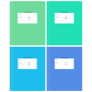 Тетрадь 12л., узкая линия BG /Школьная/, эконом