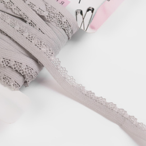 Резинка бельевая ажурная 11мм*10±1м серый АУ 4440490 (10702070/280122/3035882, Китайская Народная Ре