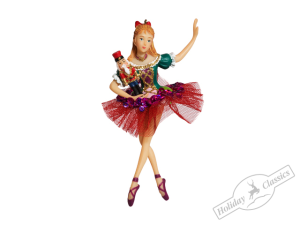 Балерина /Щелкунчик/ в малиновой пачке 8х14 см