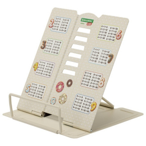 Подставка для книг и учебников BRAUBERG KIDS mini /Food/ с таблицей умножения, регулируемый угол нак