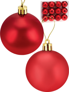 Набор ёлочных шаров 12 шт Чудеса, 4 см, красный НУ-5627