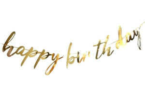 15881 Гирлянда растяжка бумажная 3м /Happy Birthday/ (15881 из короба 1/600) (10702070/230623/325610