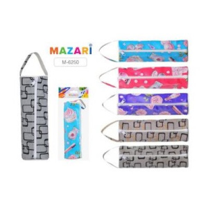 Пенал-косметичка CHESS, на молнии, ПВХ, цвета в ассортименте, пластиковый пакет с европодвесом