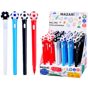 Ручка шариковая с подсветкой МЯЧИ, СИНЯЯ, пулевидный пиш.узел 0.7мм, корпус пластиковый, сменный сте