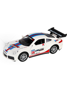 Машинка инерционная (17,5х8х5 см, белый, свет, звук, 2 двери откр.) в пакете (Арт. ИК-0849)