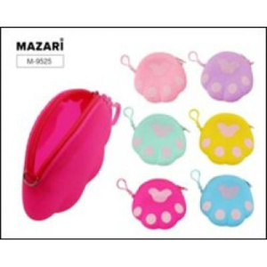 Кошелек PAW, размер 13х12 см, силиконовый на молнии, ассорти 6 цветов, ОПП-упаковка