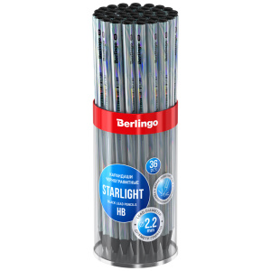 Карандаш ч/г Berlingo /Starlight/ HB, трехгранный, черное дерево, лазерная пленка, заточен.