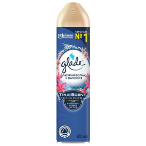 Освежитель воздуха аэрозольный Glade /Лазурная волна и Магноли/, 300мл 311874/328879