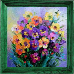 Мозаичные картины. Анютины глазки - мозаичная картина (10008)