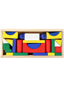 Деревянная игрушка. Конструктор /ЦВЕТНЫЕ БЛОКИ/ (10x20) (арт. G324)