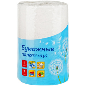 Полотенце бумажное в рулоне OfficeClean /XXL/, 2-слойное, 35м/рул., тиснение, белое, 1шт. 279676
