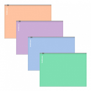 Zip-пакет пластиковый ErichKrause Matt Pastel Bloom, A5+, непрозрачный, ассорти (в пакете по 12 шт.)