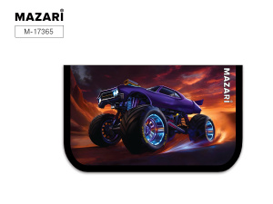 Пенал односекционный АВТО, 190*115 мм, откидная планка, ламинированный картон, ОПП-пакет