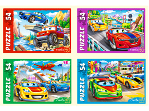 ПАЗЛЫ 54 элемента. Мир ярких машинок. Арт. П54-2111 кратно 32