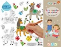 Коврик для творчества- многоразовая раскраска /Ламы/(44.5x34.5)