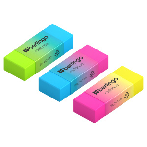 Ластик Berlingo /Radiance /, прямоугольный, цвета ассорти, 50*18*10мм BLc_00590 (10702070/230925/533