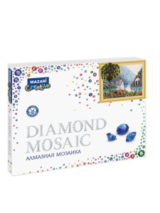 Алмазная мозаика 40х50см СКАЗОЧНЫЙ ПЕЙЗАЖ , 1 дизайн, частичная выкладка, стразы разного размера, ка