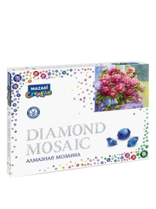 Алмазная мозаика 30х40 см (рама 33х43см)  ПРЕЛЕСТНЫЙ БУКЕТ ,1 дизайн, частичная выкладка, стразы раз