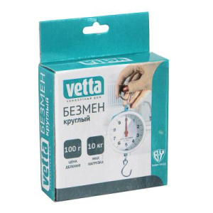 VETTA Безмен круглый, нагрузка до 10кг, пластик, 3 цвета, арт.СХ-149