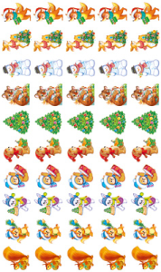 НМ-14073 Набор наклеек для поощрения. Новогодние