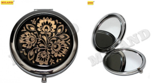 Компактное зеркало /Народный узор/ (прозрачный пакетик) З-4595