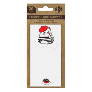 Стикеры для заметок бумажные арт. 59978 / 48 КОТ (кол-во шт. в наборе: 20, размер 60x120 мм, материа